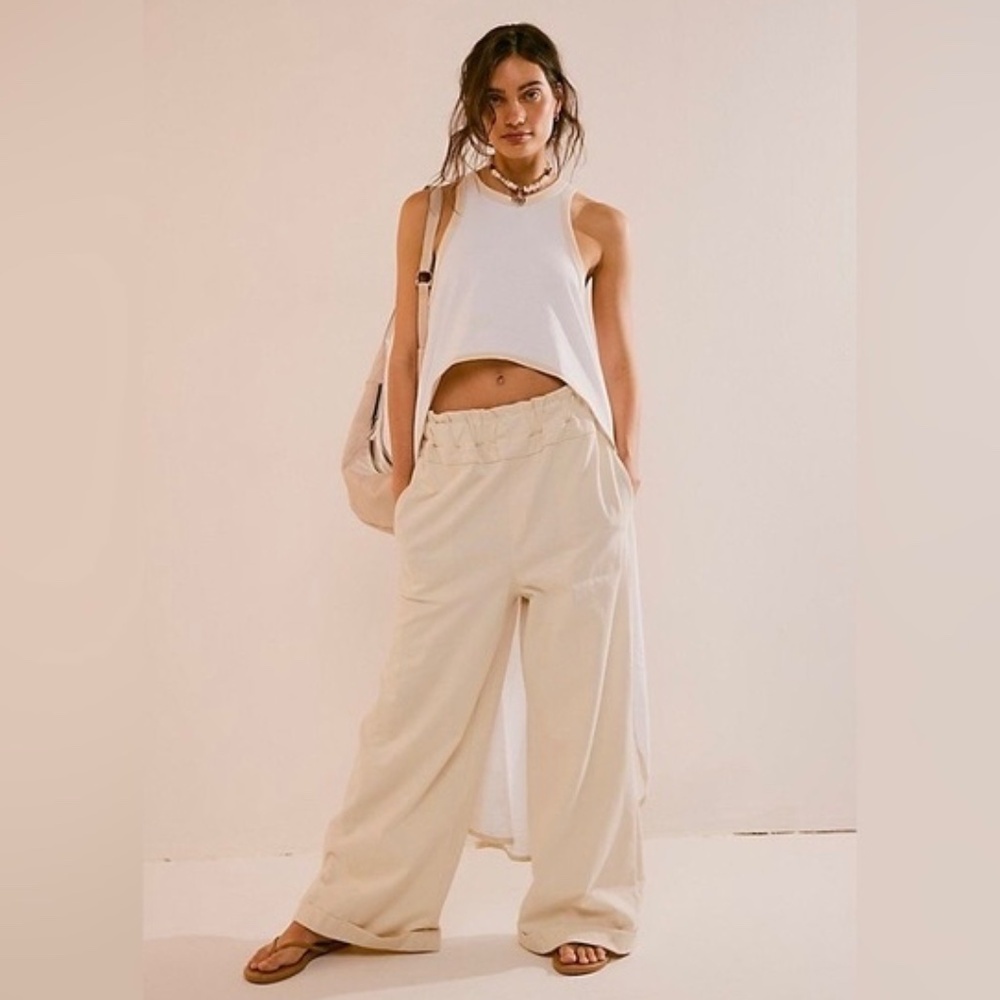 Wide Leg Cream Lounge Pants - Effortless Everyday Style